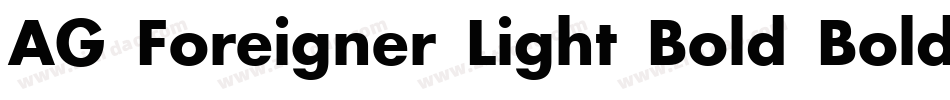 AG Foreigner Light Bold Bold字体转换